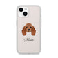 American Cocker Spaniel Personalised iPhone 14 Clear Tough Case Starlight