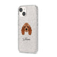 American Cocker Spaniel Personalised iPhone 14 Glitter Tough Case Starlight Angled Image