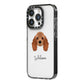 American Cocker Spaniel Personalised iPhone 14 Pro Black Impact Case Side Angle on Silver phone