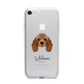 American Cocker Spaniel Personalised iPhone 7 Bumper Case on Silver iPhone