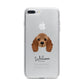 American Cocker Spaniel Personalised iPhone 7 Plus Bumper Case on Silver iPhone