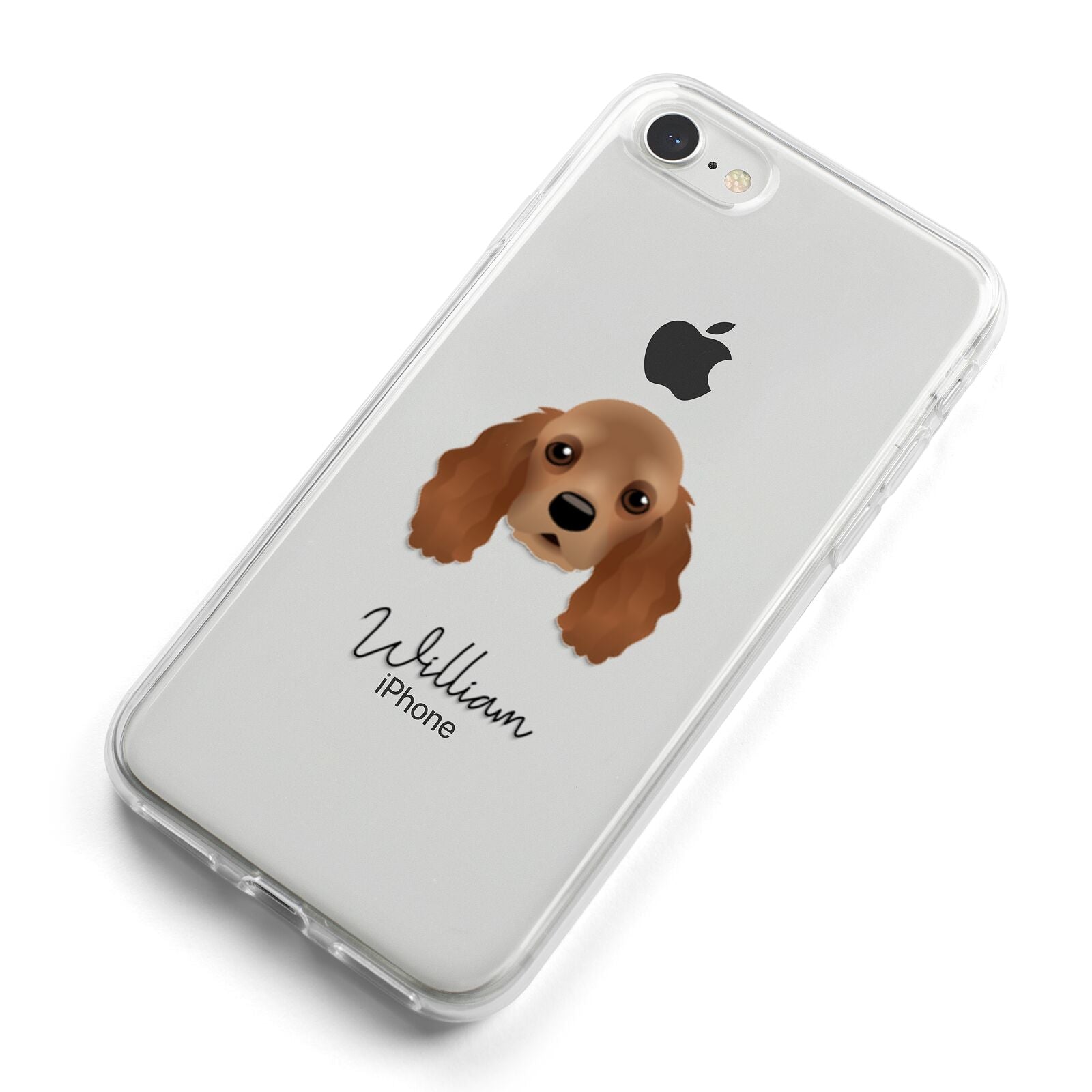 American Cocker Spaniel Personalised iPhone 8 Bumper Case on Silver iPhone Alternative Image