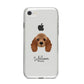 American Cocker Spaniel Personalised iPhone 8 Bumper Case on Silver iPhone
