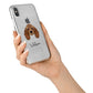 American Cocker Spaniel Personalised iPhone X Bumper Case on Silver iPhone Alternative Image 2