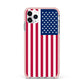 American Flag iPhone 11 Pro Max Impact Pink Edge Case