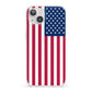 American Flag iPhone 13 Clear Bumper Case