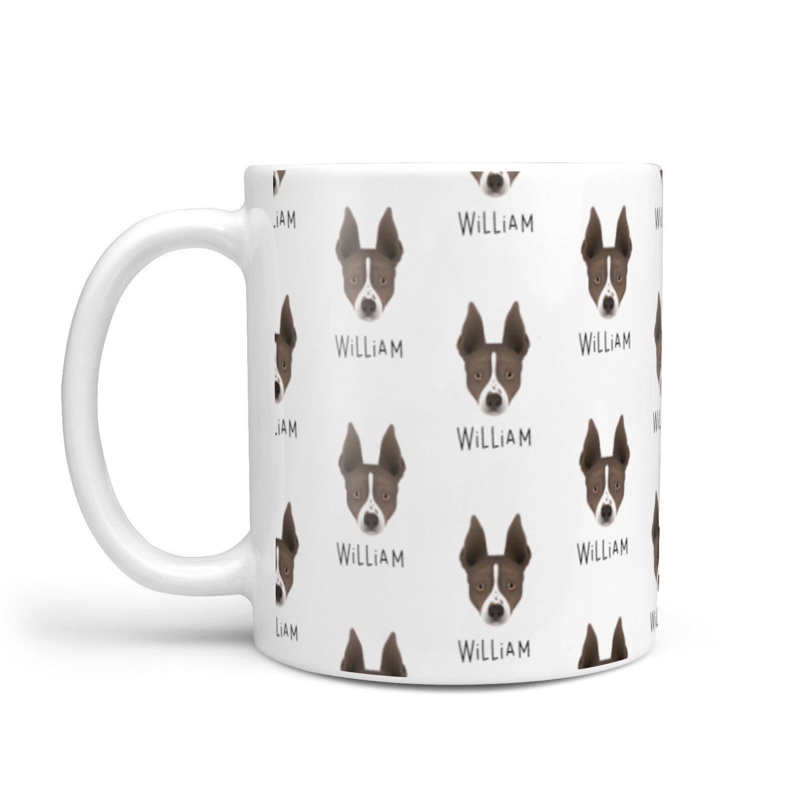American Hairless Terrier Icon with Name 10oz Mug Alternative Image 1