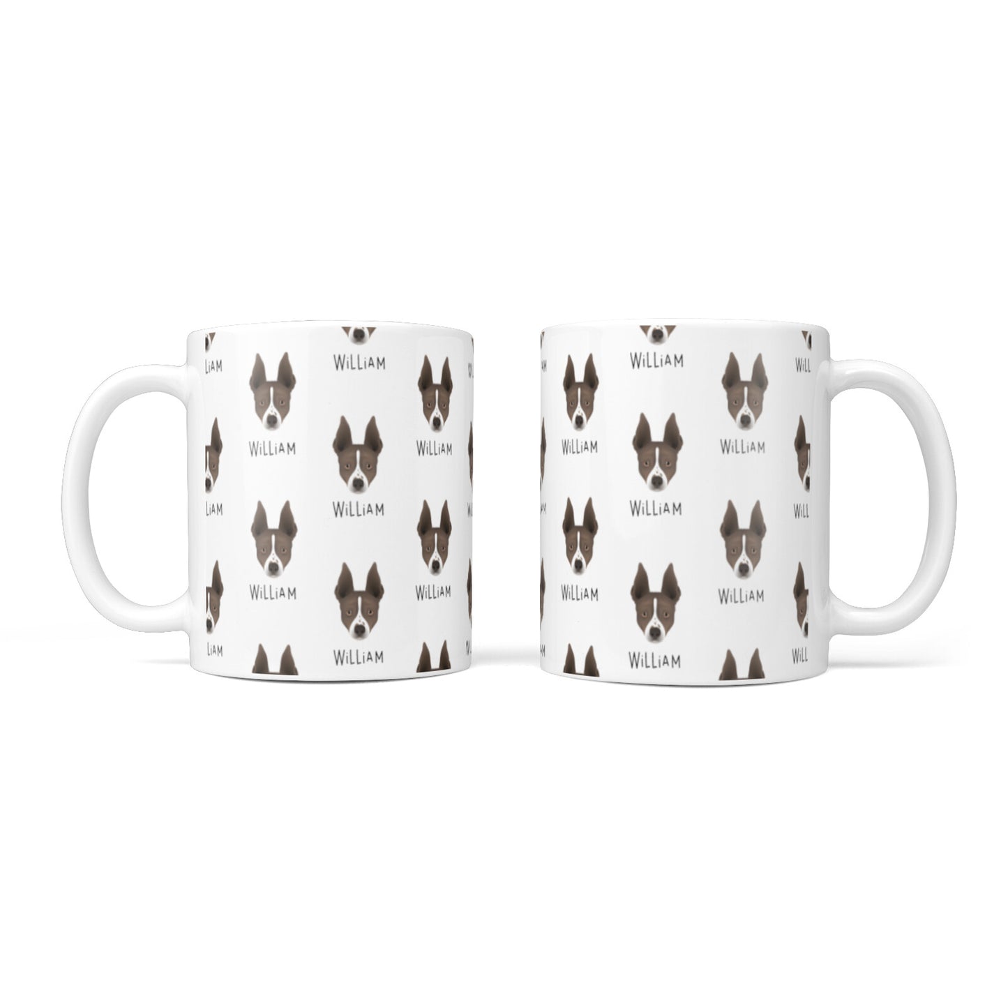 American Hairless Terrier Icon with Name 10oz Mug Alternative Image 3