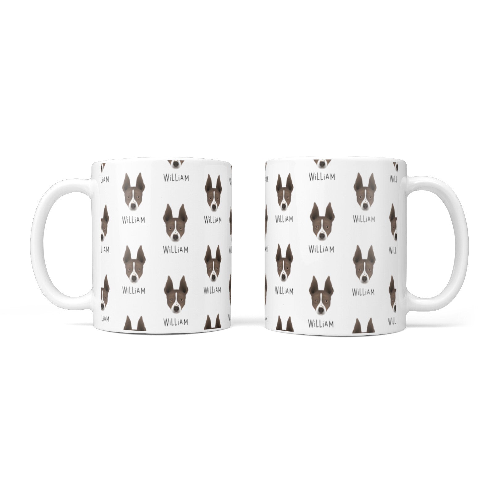 American Hairless Terrier Icon with Name 10oz Mug Alternative Image 3