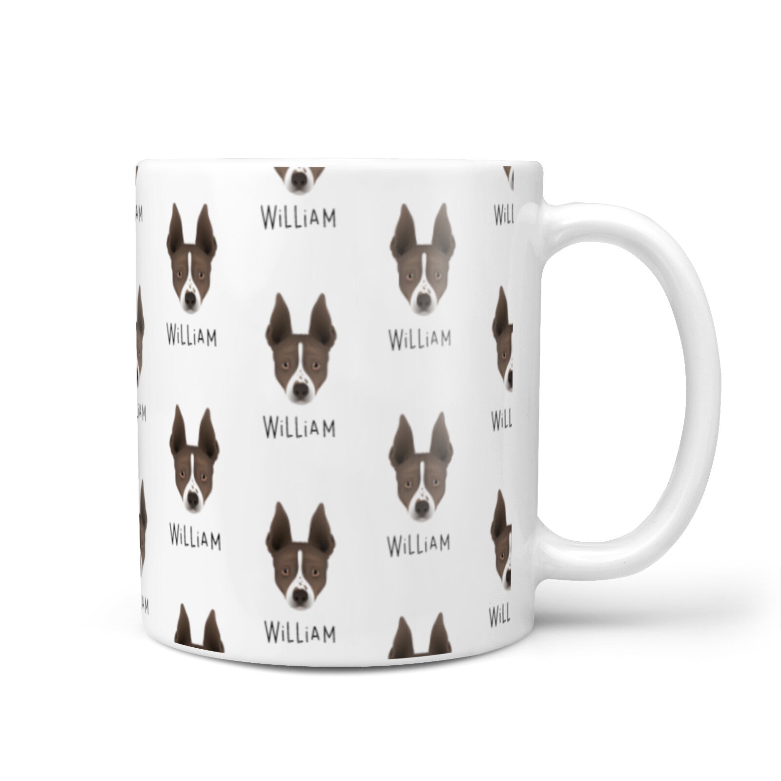 American Hairless Terrier Icon with Name 10oz Mug