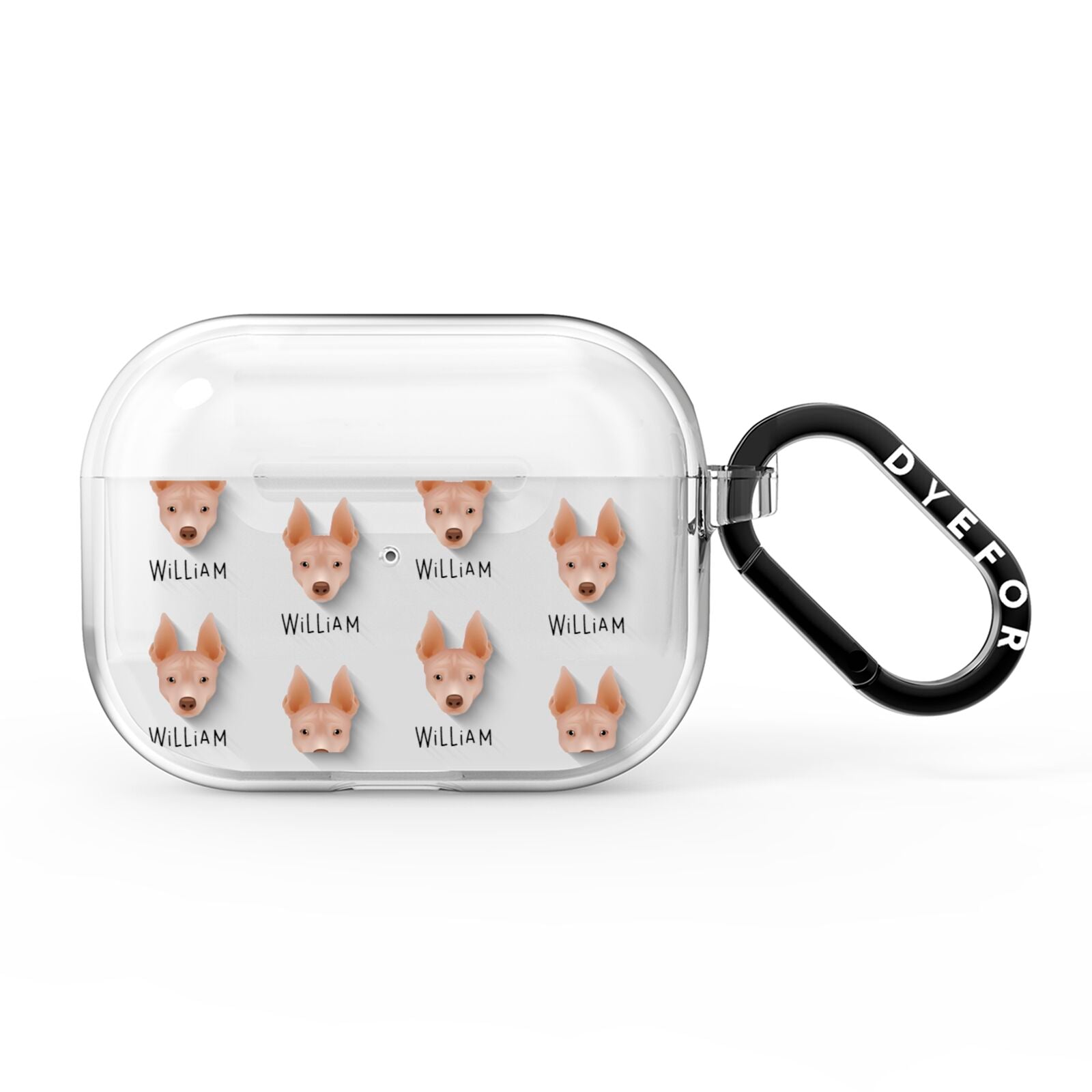 American Hairless Terrier Icon with Name AirPods Pro Clear Case