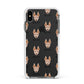 American Hairless Terrier Icon with Name Apple iPhone Xs Max Impact Case White Edge on Black Phone