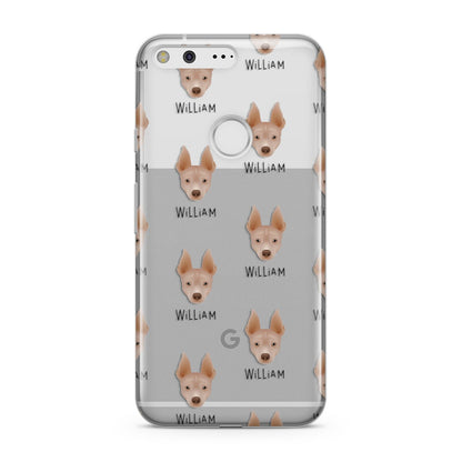American Hairless Terrier Icon with Name Google Pixel Case