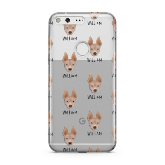 American Hairless Terrier Icon with Name Google Pixel Case
