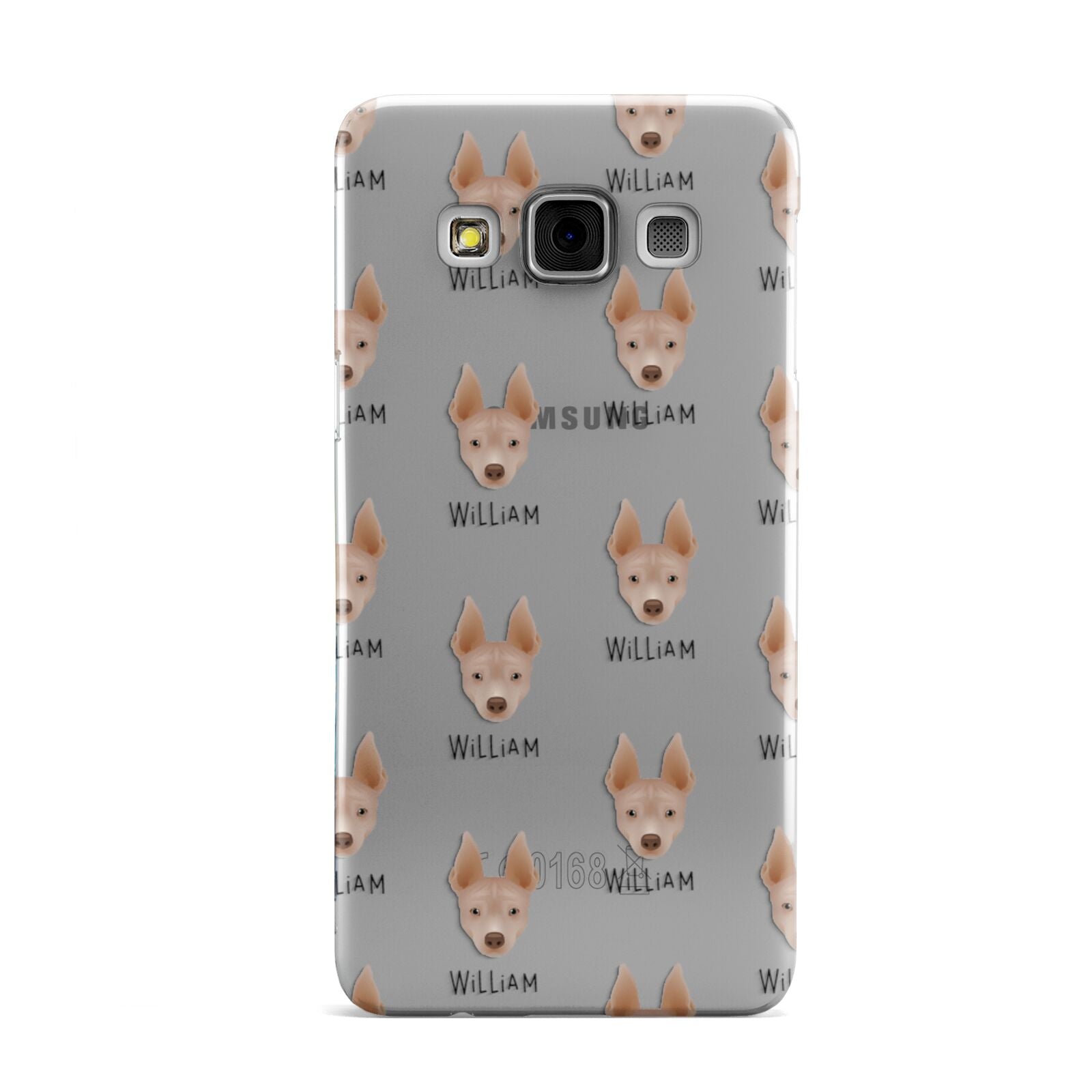 American Hairless Terrier Icon with Name Samsung Galaxy A3 Case
