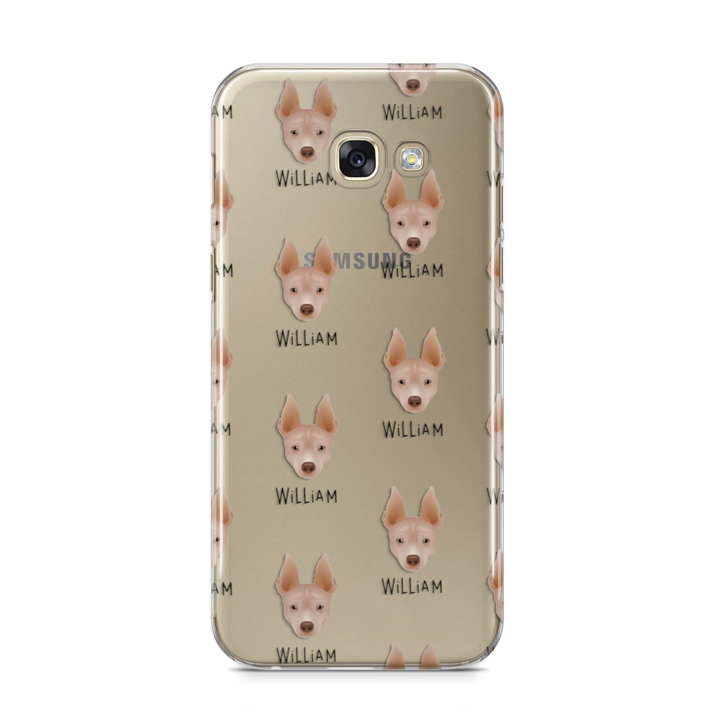 American Hairless Terrier Icon with Name Samsung Galaxy A5 2017 Case on gold phone
