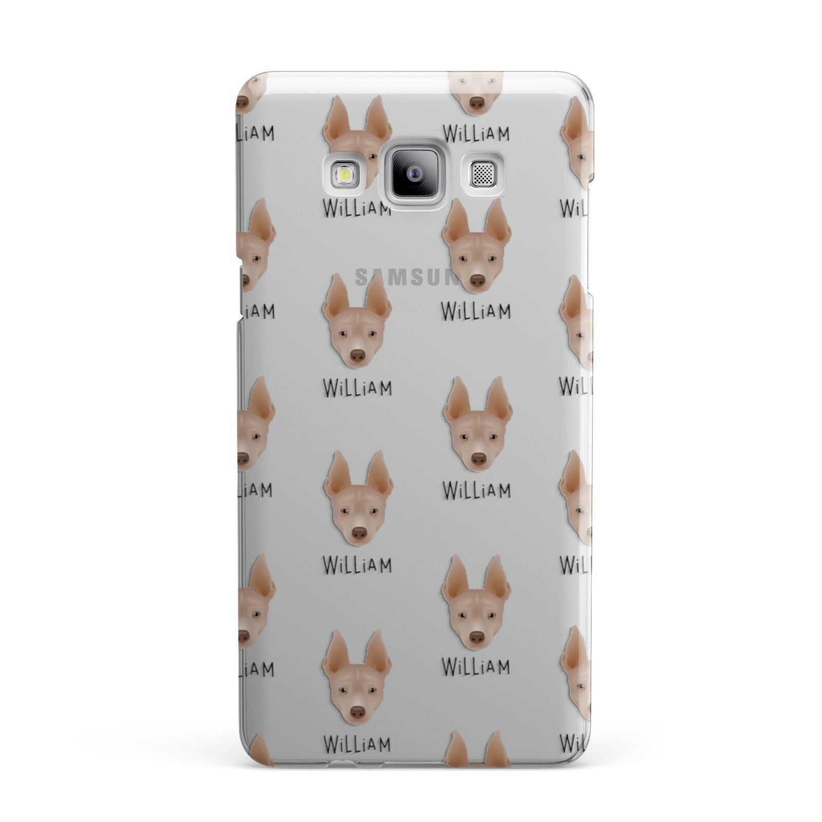 American Hairless Terrier Icon with Name Samsung Galaxy A7 2015 Case