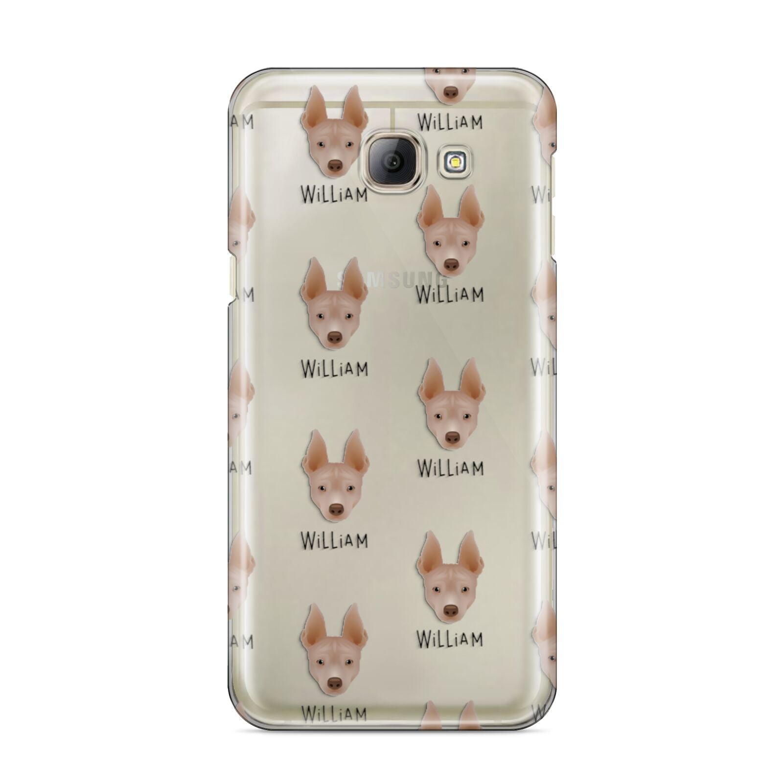 American Hairless Terrier Icon with Name Samsung Galaxy A8 2016 Case
