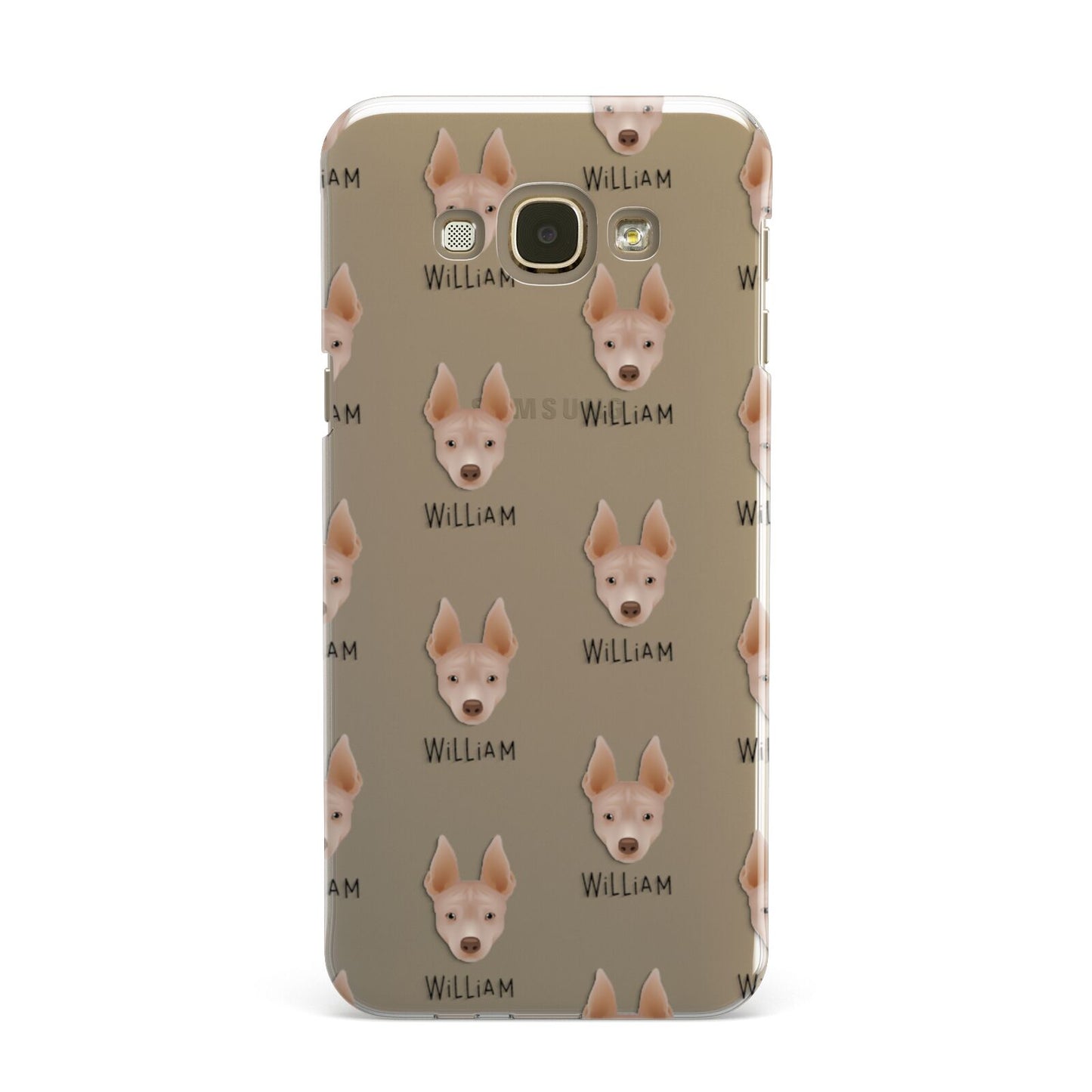 American Hairless Terrier Icon with Name Samsung Galaxy A8 Case