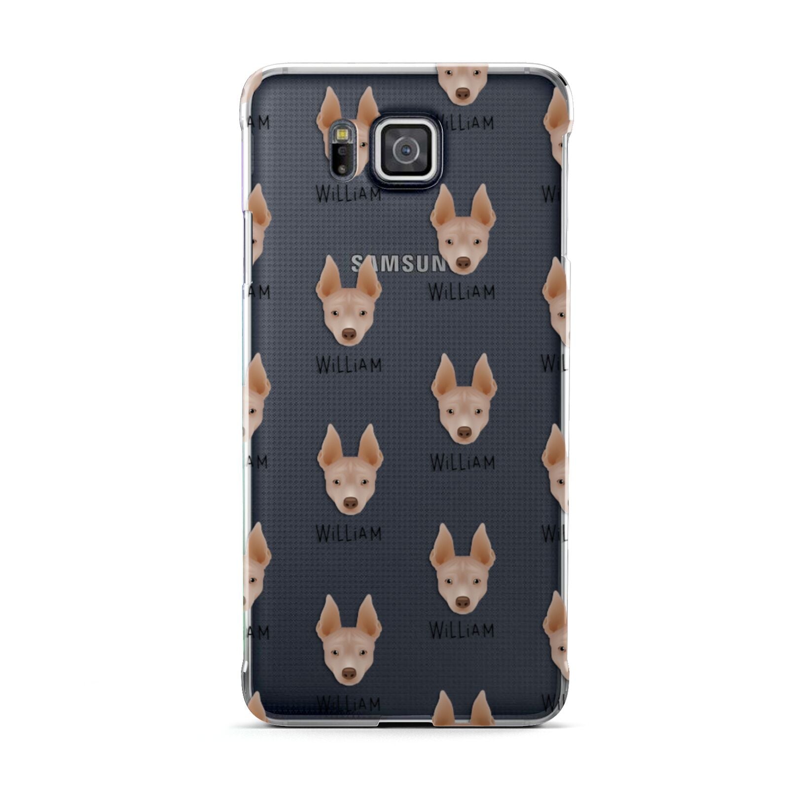American Hairless Terrier Icon with Name Samsung Galaxy Alpha Case