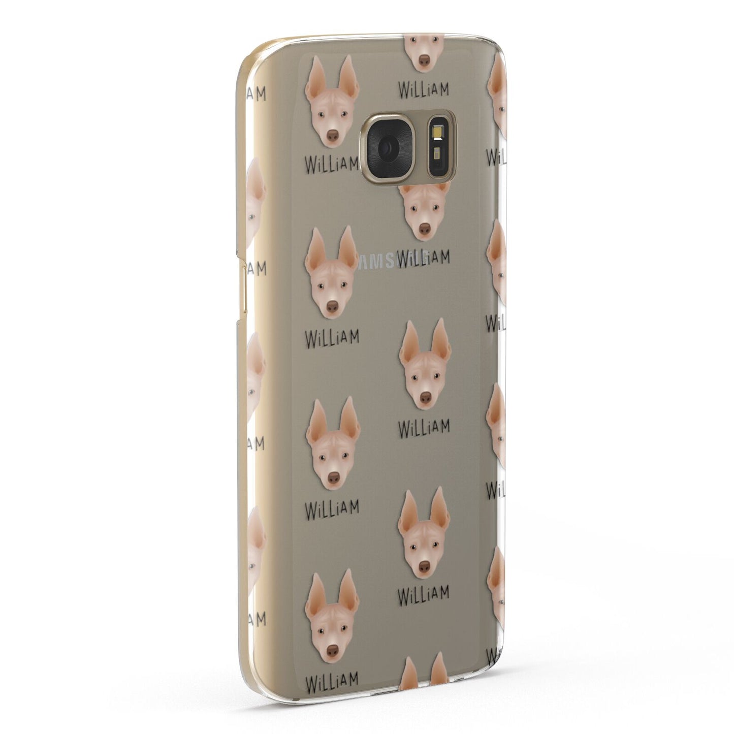 American Hairless Terrier Icon with Name Samsung Galaxy Case Fourty Five Degrees