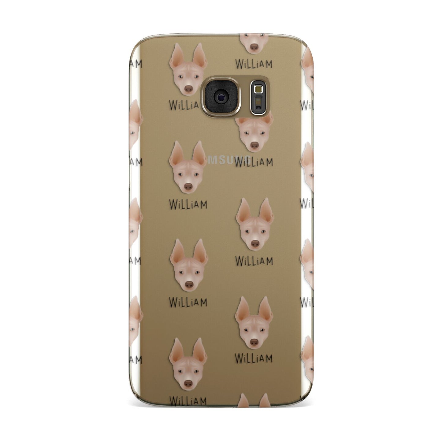 American Hairless Terrier Icon with Name Samsung Galaxy Case