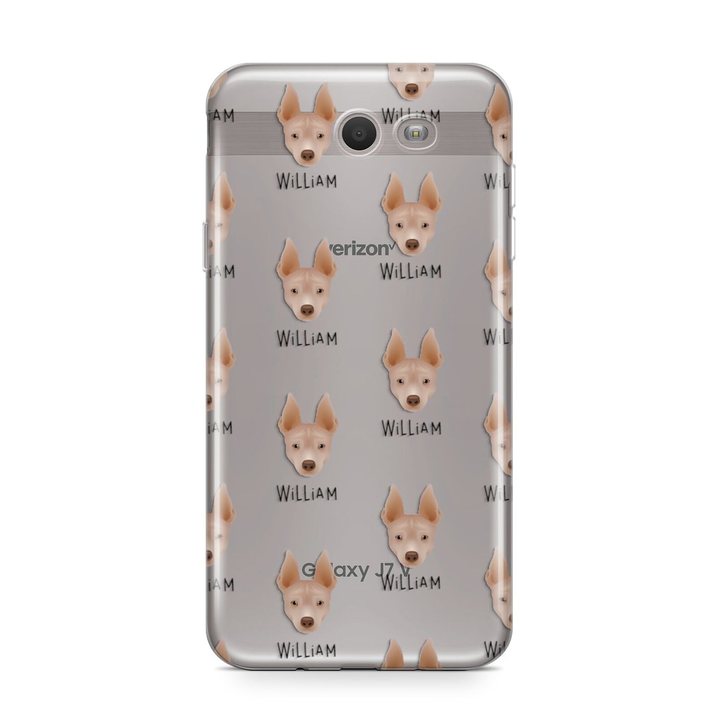 American Hairless Terrier Icon with Name Samsung Galaxy J7 2017 Case