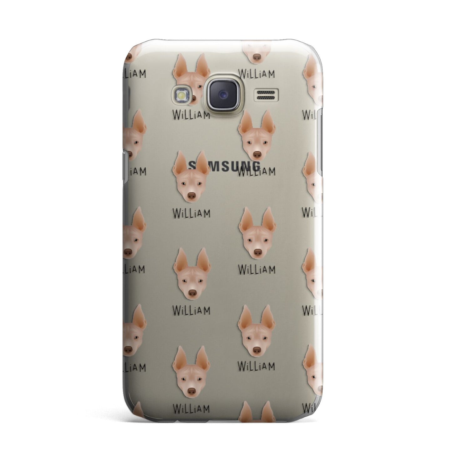 American Hairless Terrier Icon with Name Samsung Galaxy J7 Case