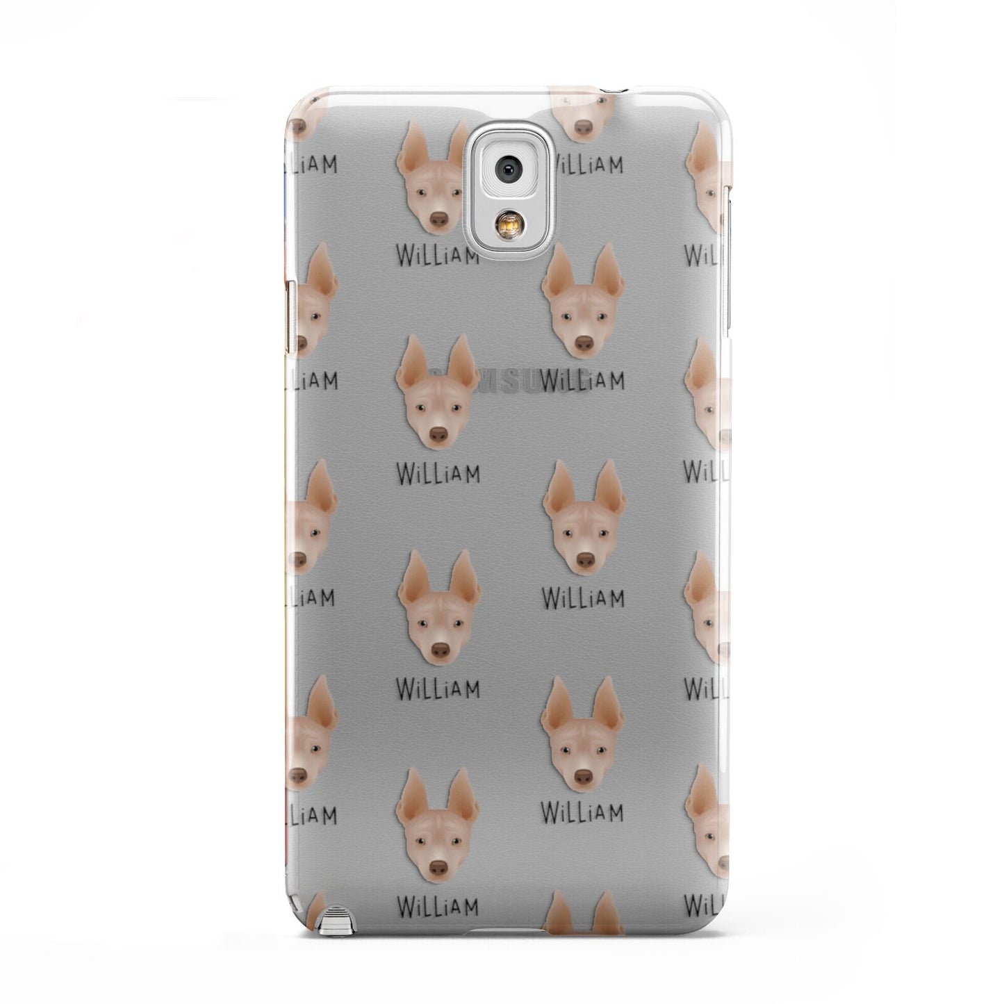 American Hairless Terrier Icon with Name Samsung Galaxy Note 3 Case