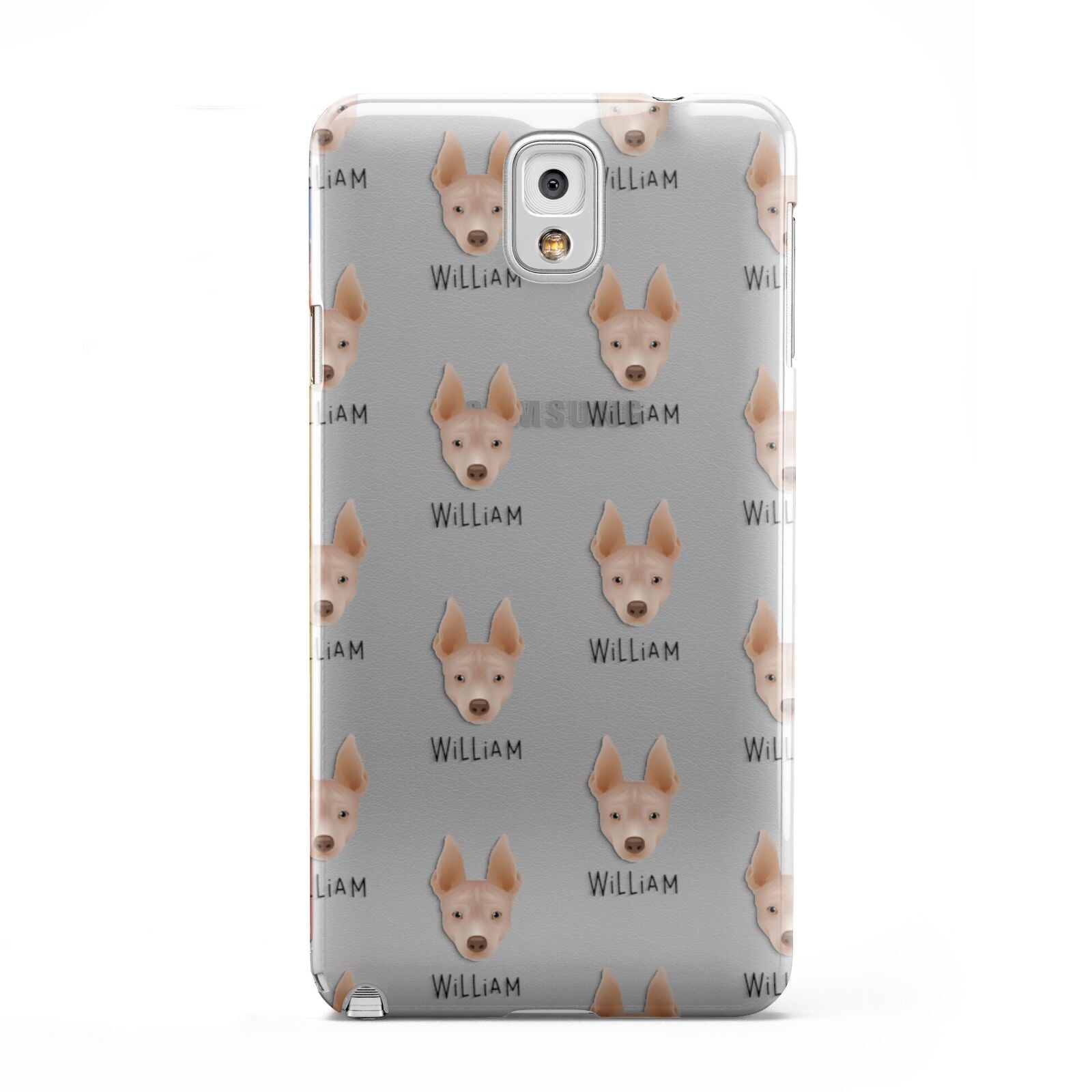 American Hairless Terrier Icon with Name Samsung Galaxy Note 3 Case