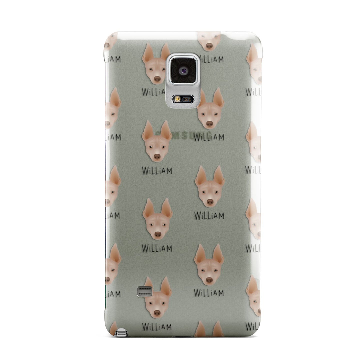 American Hairless Terrier Icon with Name Samsung Galaxy Note 4 Case