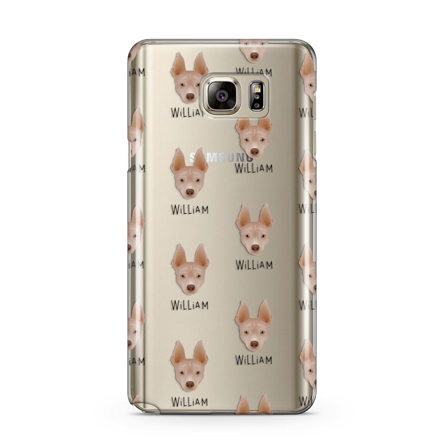 American Hairless Terrier Icon with Name Samsung Galaxy Note 5 Case