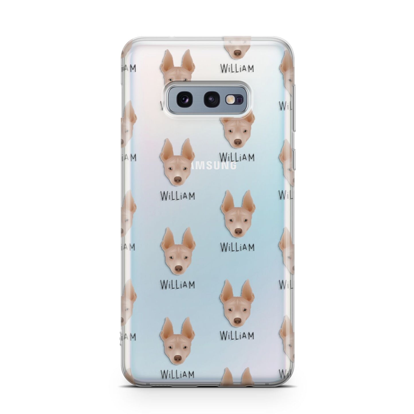 American Hairless Terrier Icon with Name Samsung Galaxy S10E Case