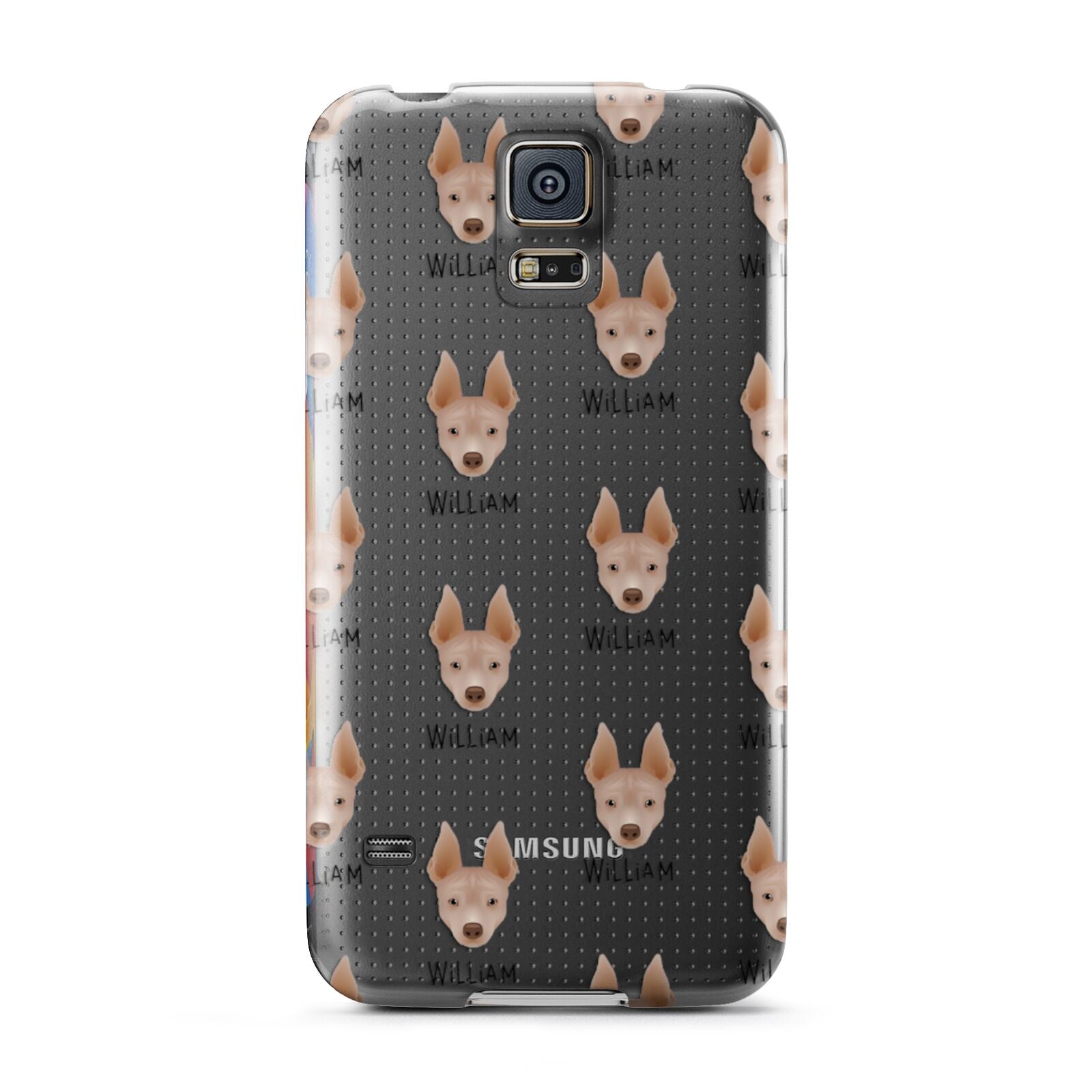 American Hairless Terrier Icon with Name Samsung Galaxy S5 Case