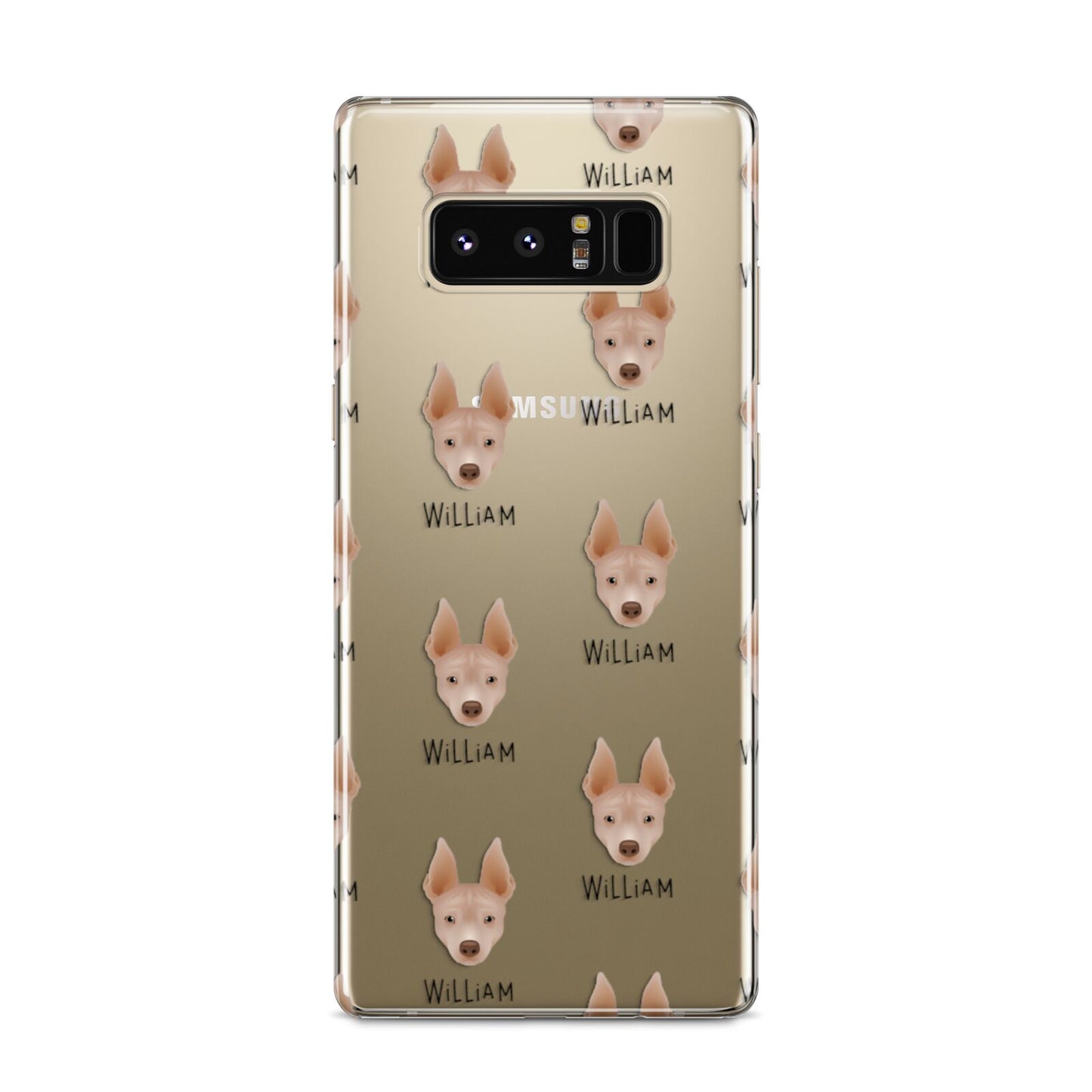 American Hairless Terrier Icon with Name Samsung Galaxy S8 Case