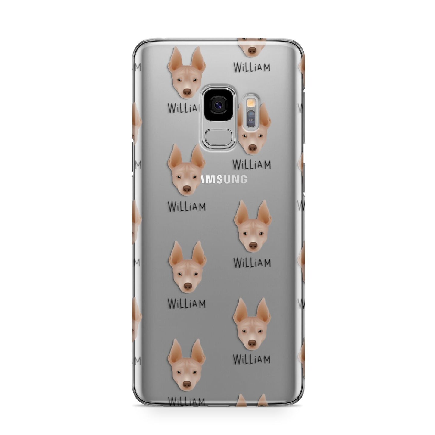 American Hairless Terrier Icon with Name Samsung Galaxy S9 Case