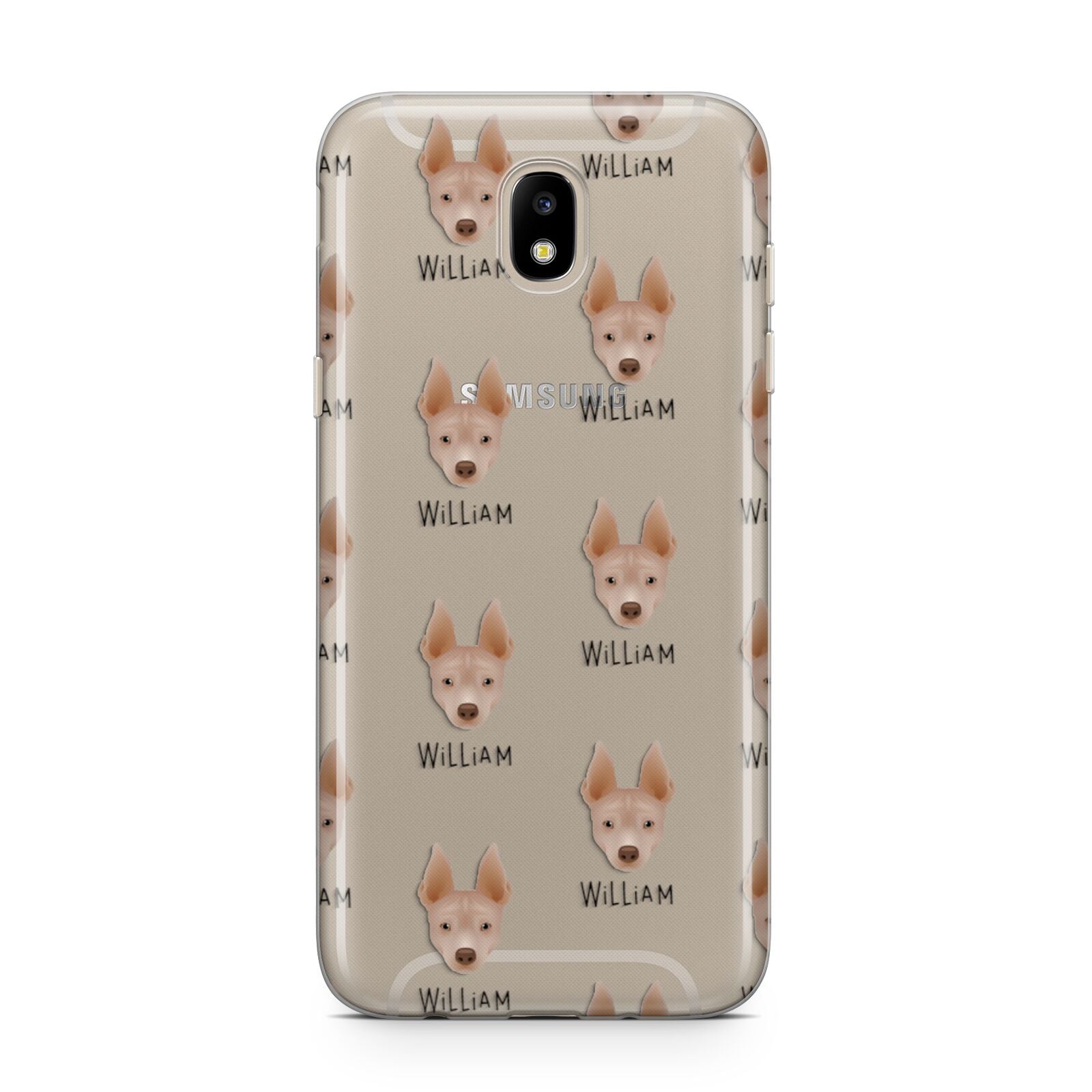 American Hairless Terrier Icon with Name Samsung J5 2017 Case