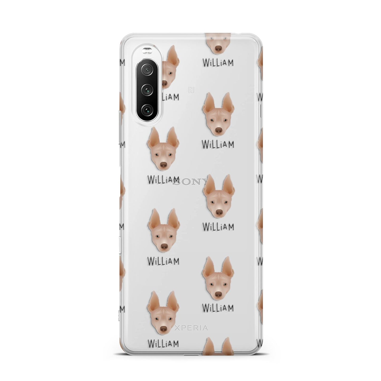 American Hairless Terrier Icon with Name Sony Xperia 10 III Case