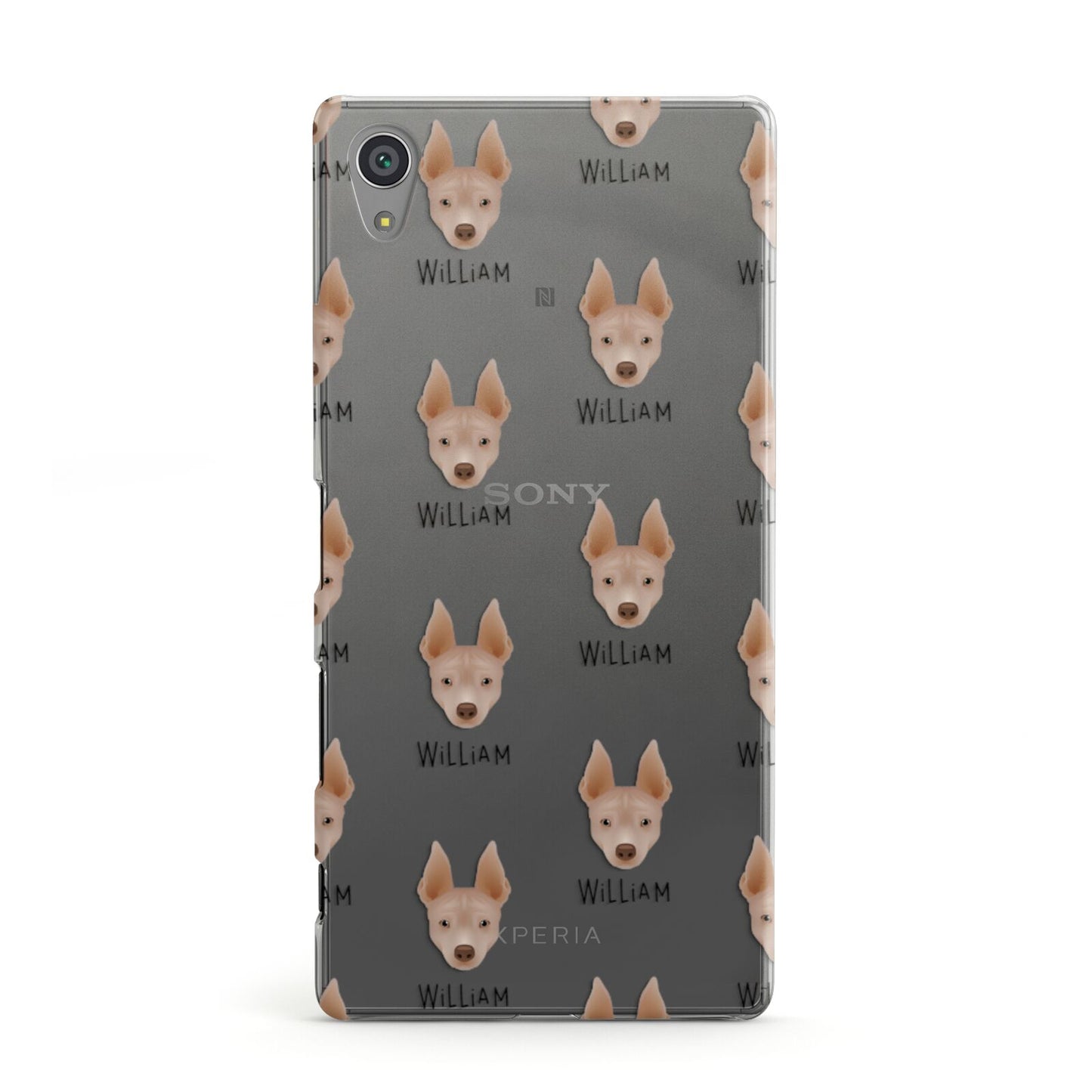 American Hairless Terrier Icon with Name Sony Xperia Case