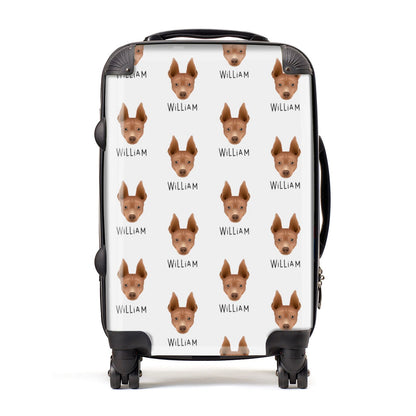 American Hairless Terrier Icon with Name Suitcase