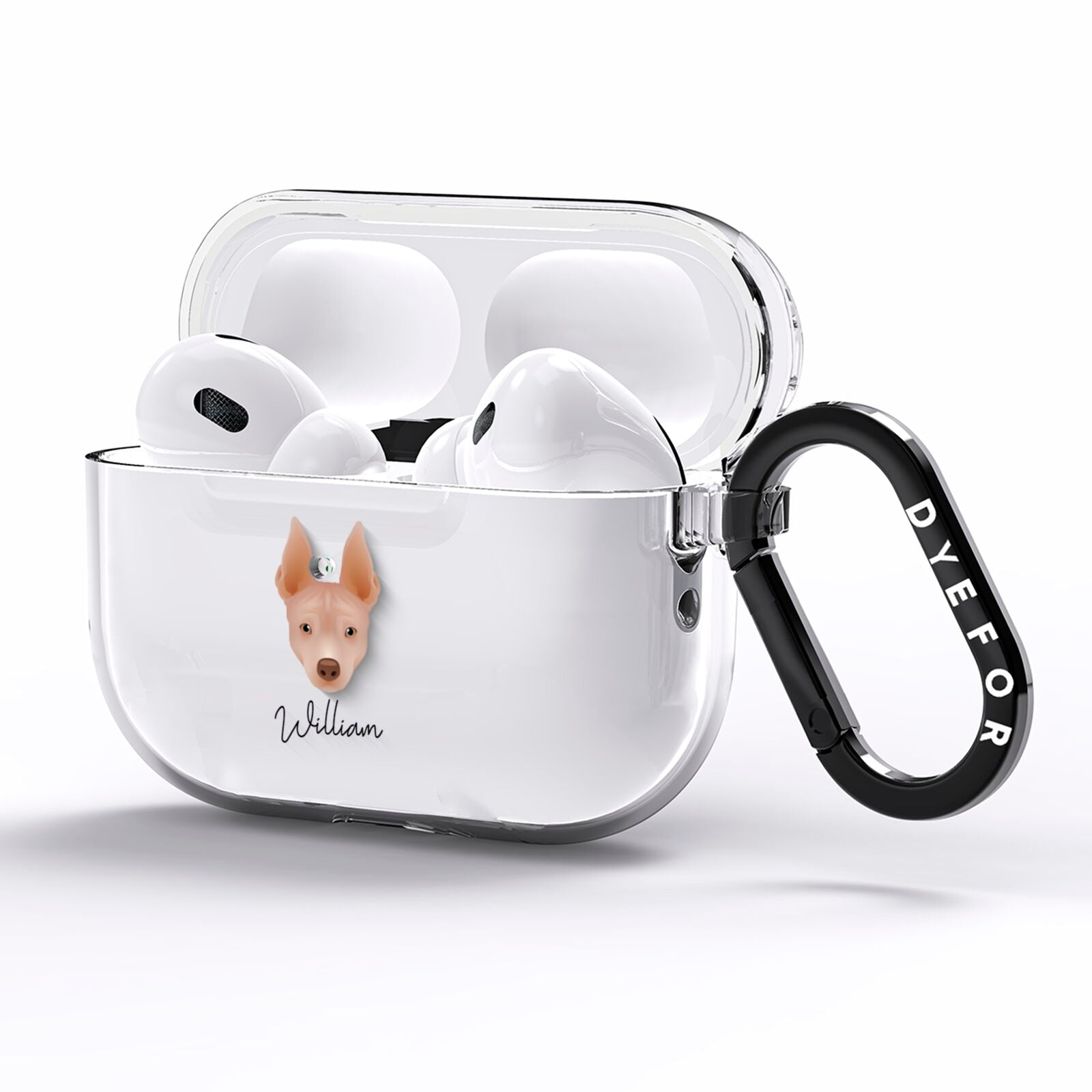 American Hairless Terrier Personalised AirPods Pro Clear Case Side Image