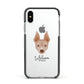 American Hairless Terrier Personalised Apple iPhone Xs Impact Case Black Edge on Silver Phone