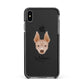 American Hairless Terrier Personalised Apple iPhone Xs Max Impact Case Black Edge on Black Phone