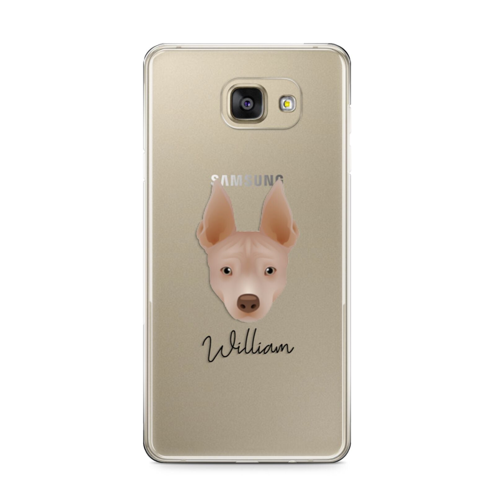 American Hairless Terrier Personalised Samsung Galaxy A9 2016 Case on gold phone