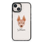 American Hairless Terrier Personalised iPhone 13 Black Impact Case on Silver phone
