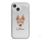 American Hairless Terrier Personalised iPhone 13 Mini TPU Impact Case with White Edges