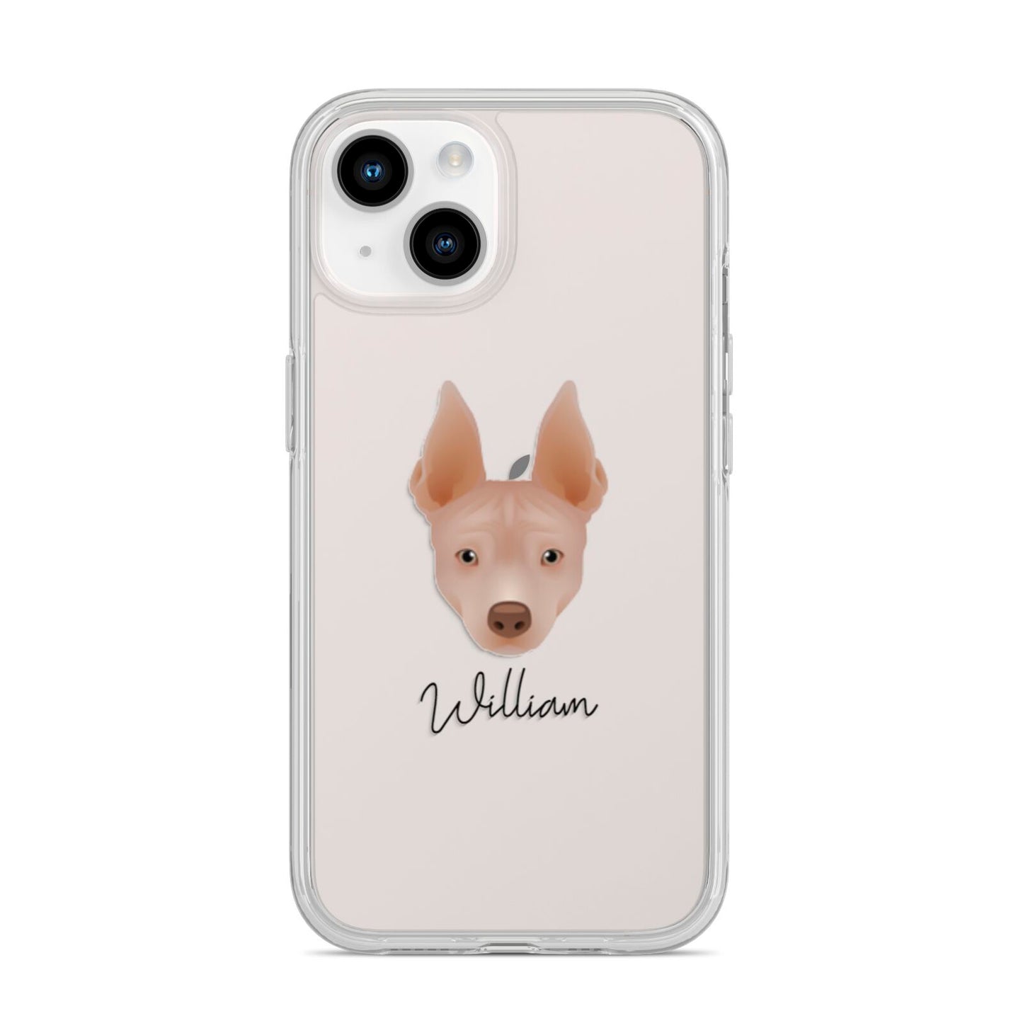 American Hairless Terrier Personalised iPhone 14 Clear Tough Case Starlight