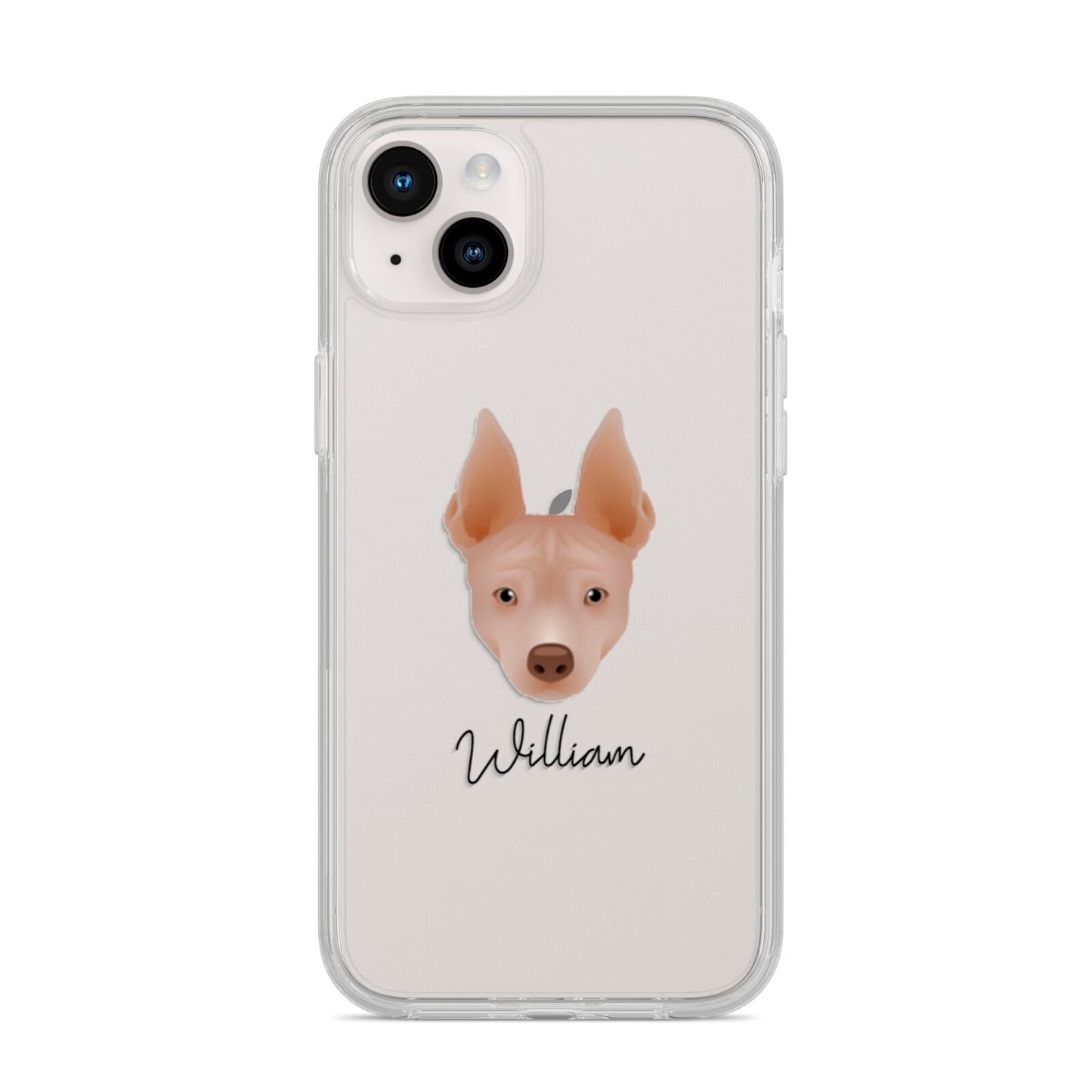 American Hairless Terrier Personalised iPhone 14 Plus Clear Tough Case Starlight