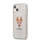 American Hairless Terrier Personalised iPhone 14 Plus Glitter Tough Case Starlight Angled Image