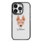 American Hairless Terrier Personalised iPhone 14 Pro Black Impact Case on Silver phone